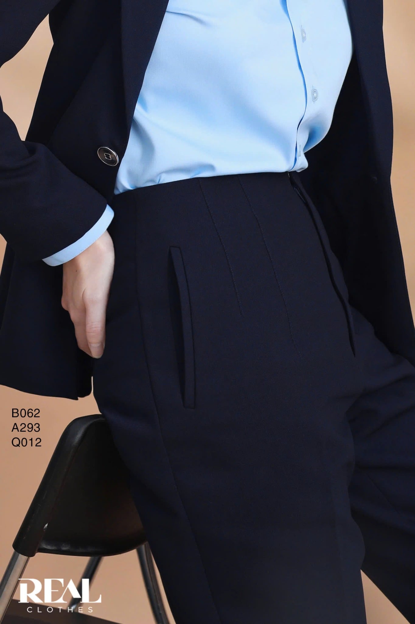 Blazer Clara cindy xanh đen