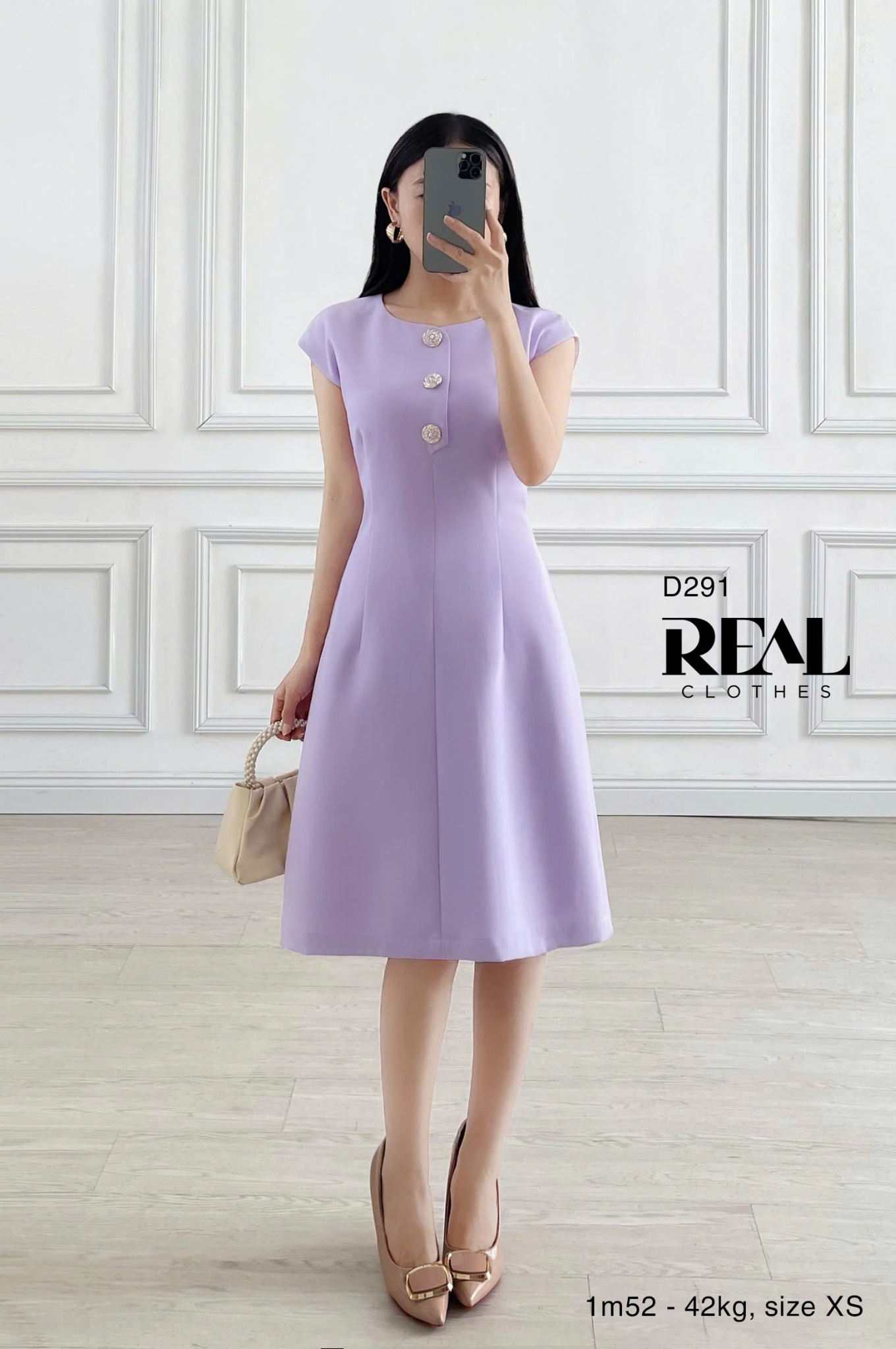 Đầm Hailey Tím Nhạt