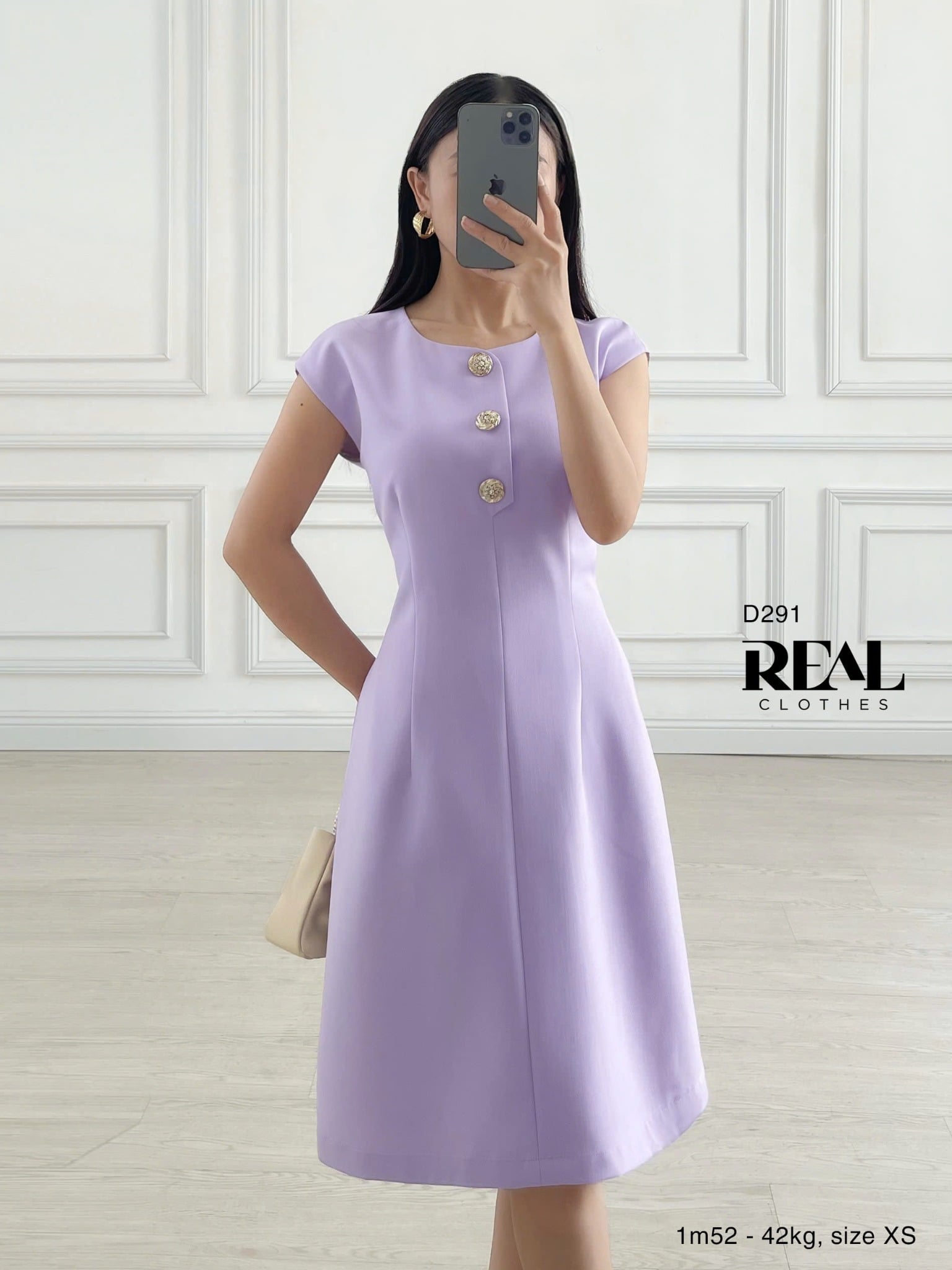 Đầm Hailey Tím Nhạt