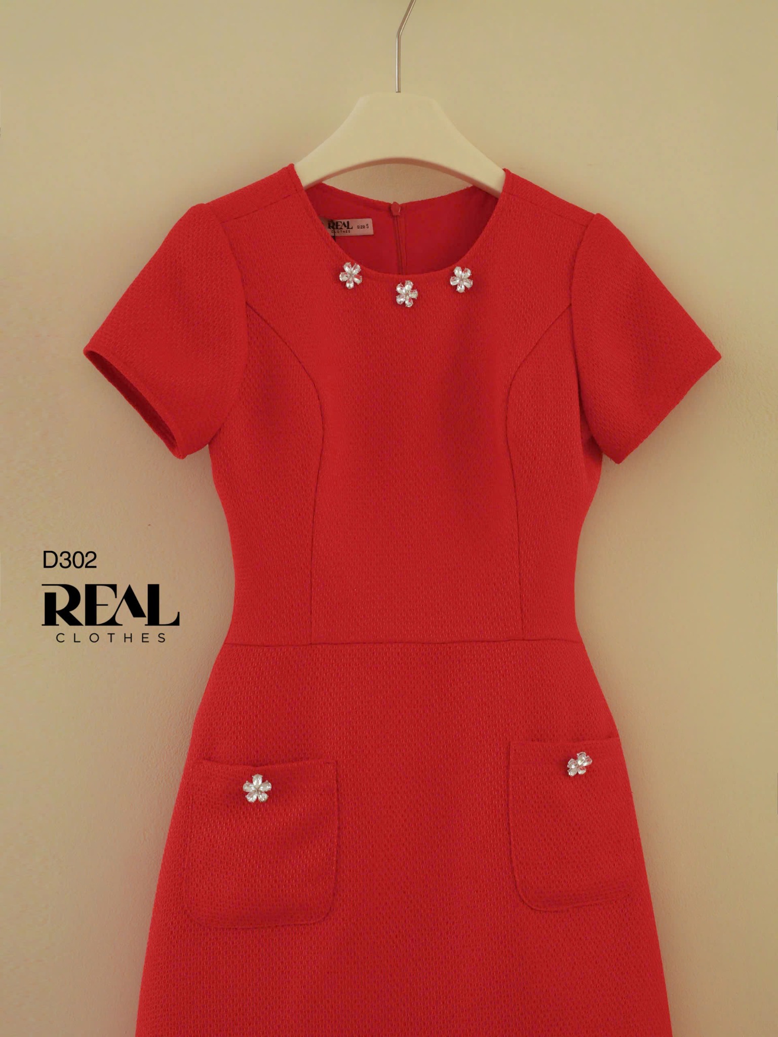 Đầm Mimi Đỏ Kết Hoa