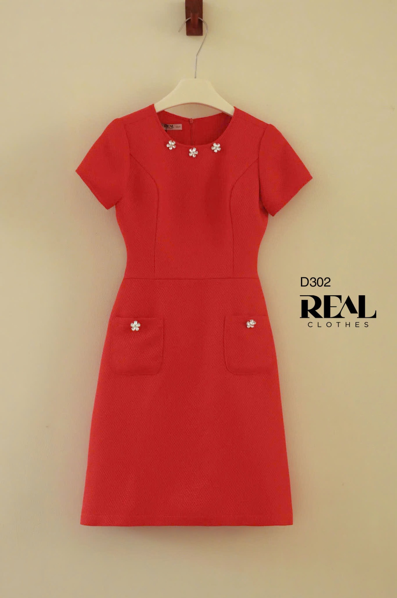 Đầm Mimi Đỏ Kết Hoa