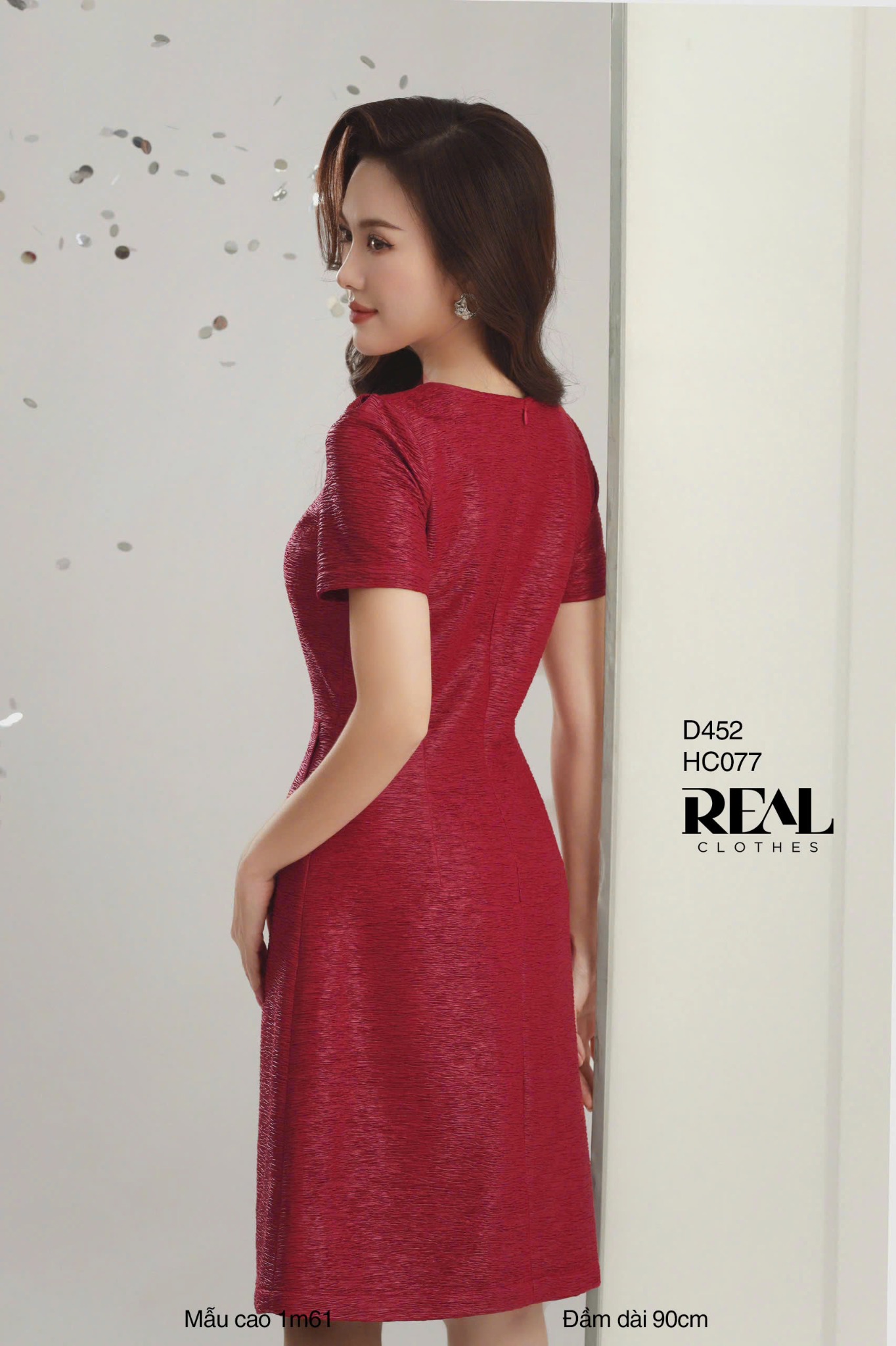 Đầm vân gỗ đỏ đô