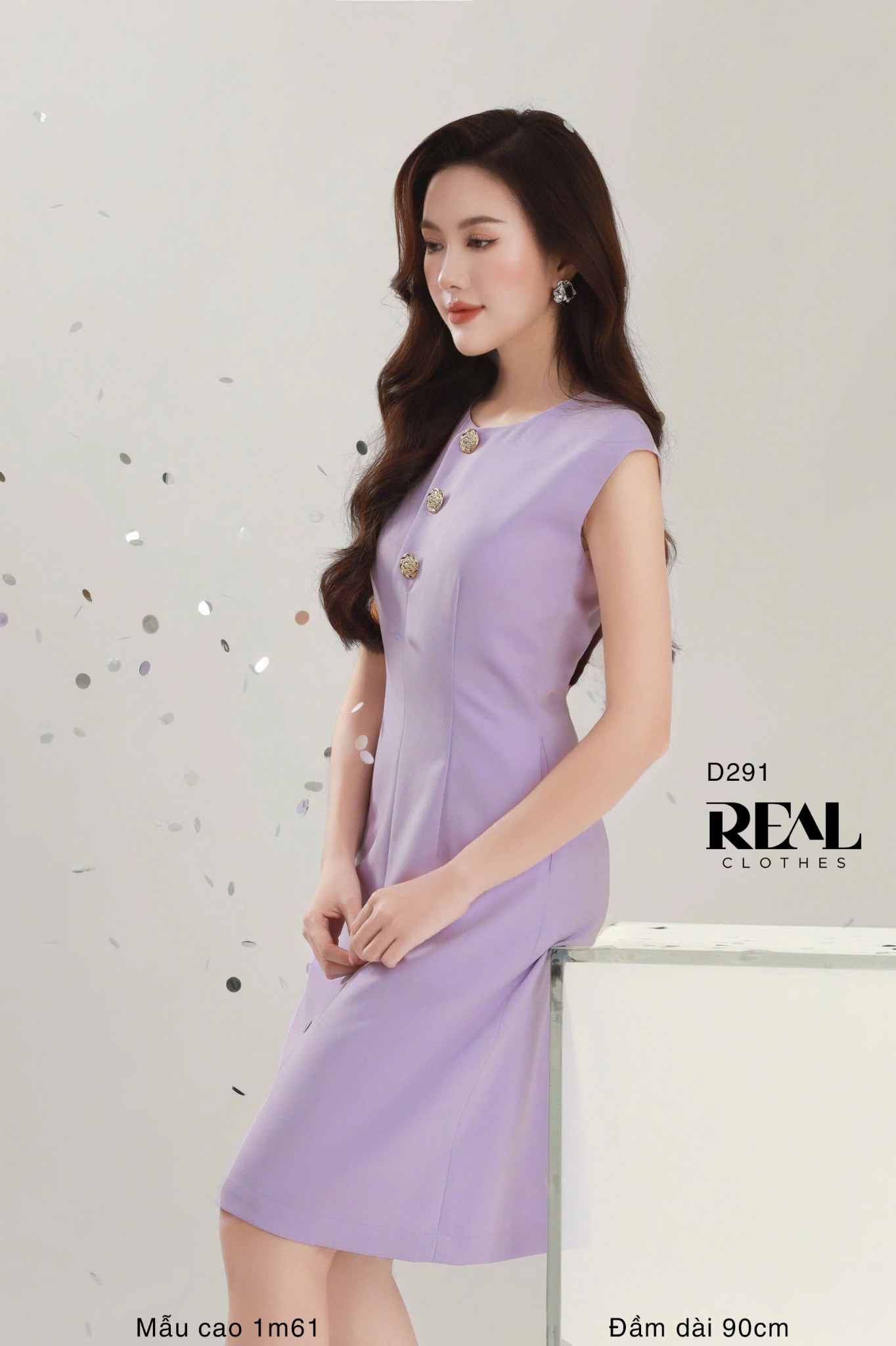 Đầm Hailey Tím Nhạt