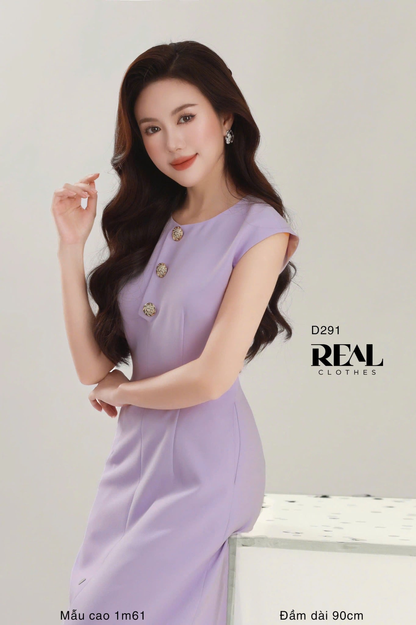 Đầm Hailey Tím Nhạt