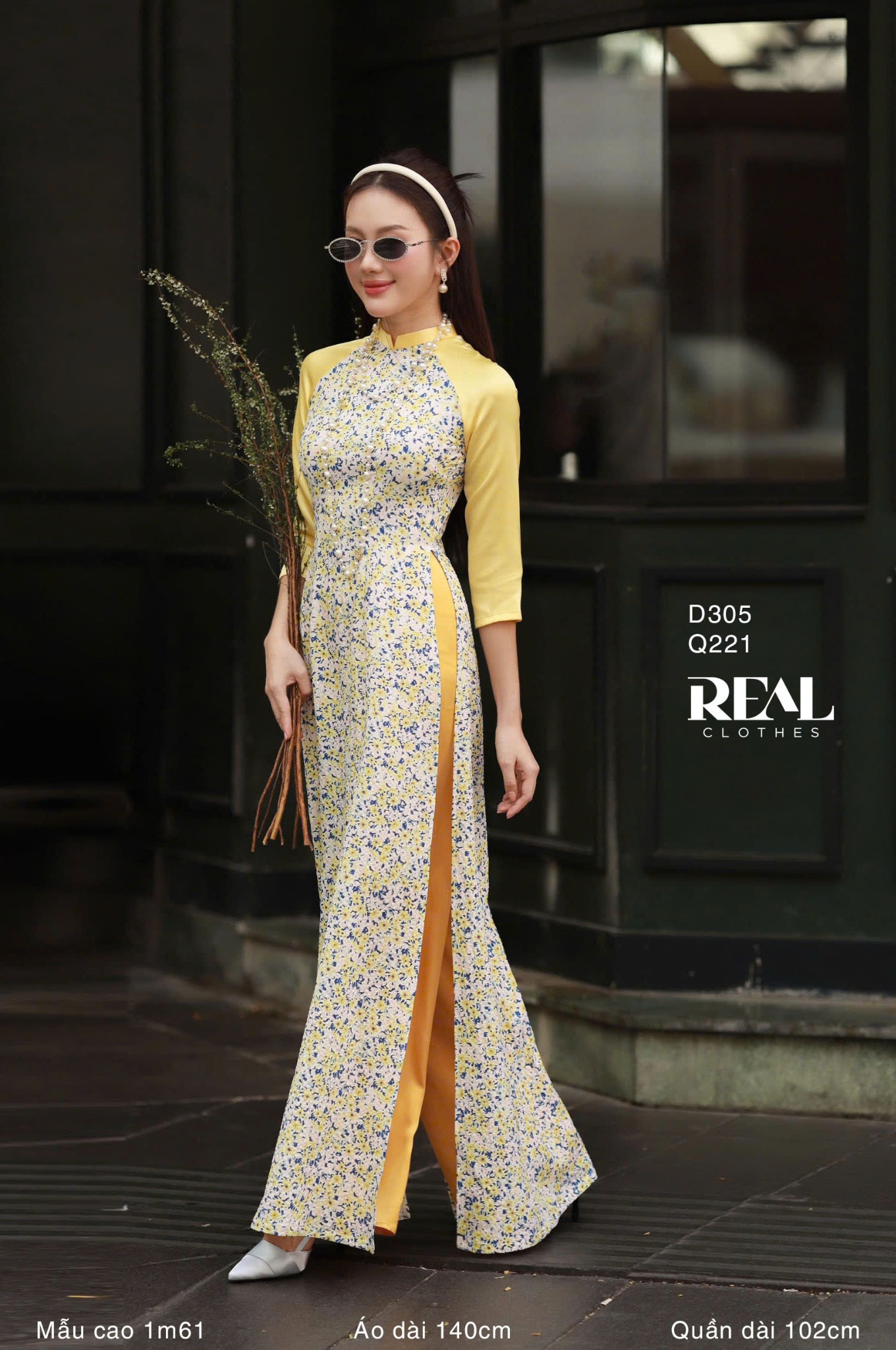 Áo dài truyền thống Ngọc Diệp vàng