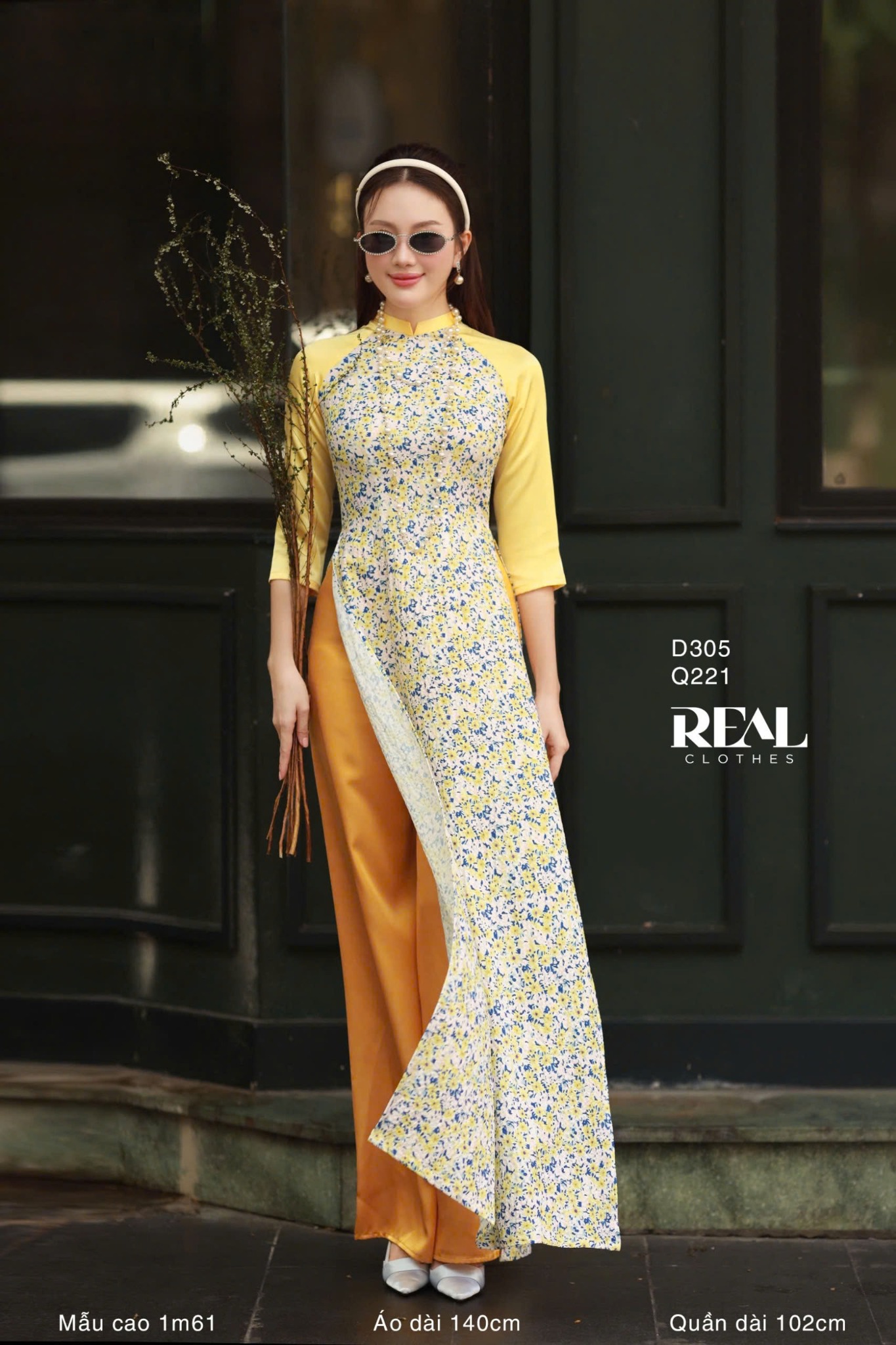 Áo dài truyền thống Ngọc Diệp vàng