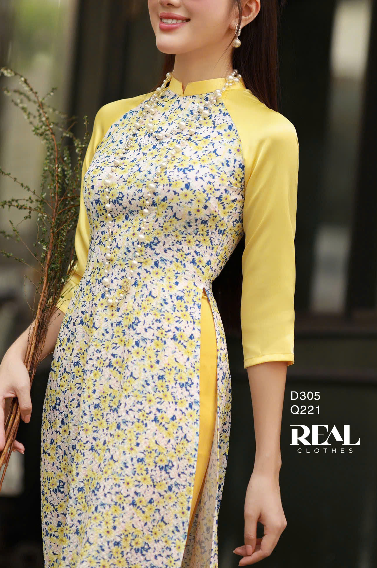 Áo dài truyền thống Ngọc Diệp vàng