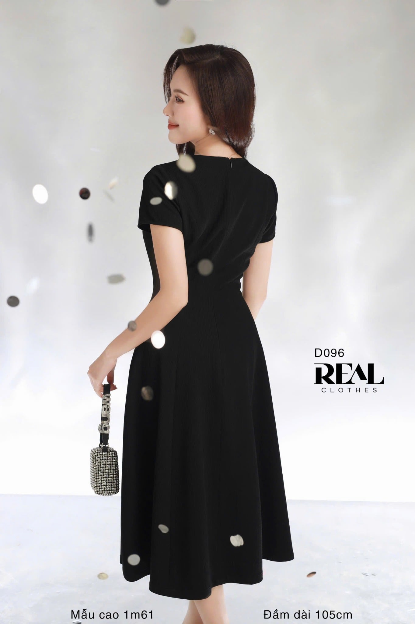 Đầm 8 mảnh Ivy đen - size S