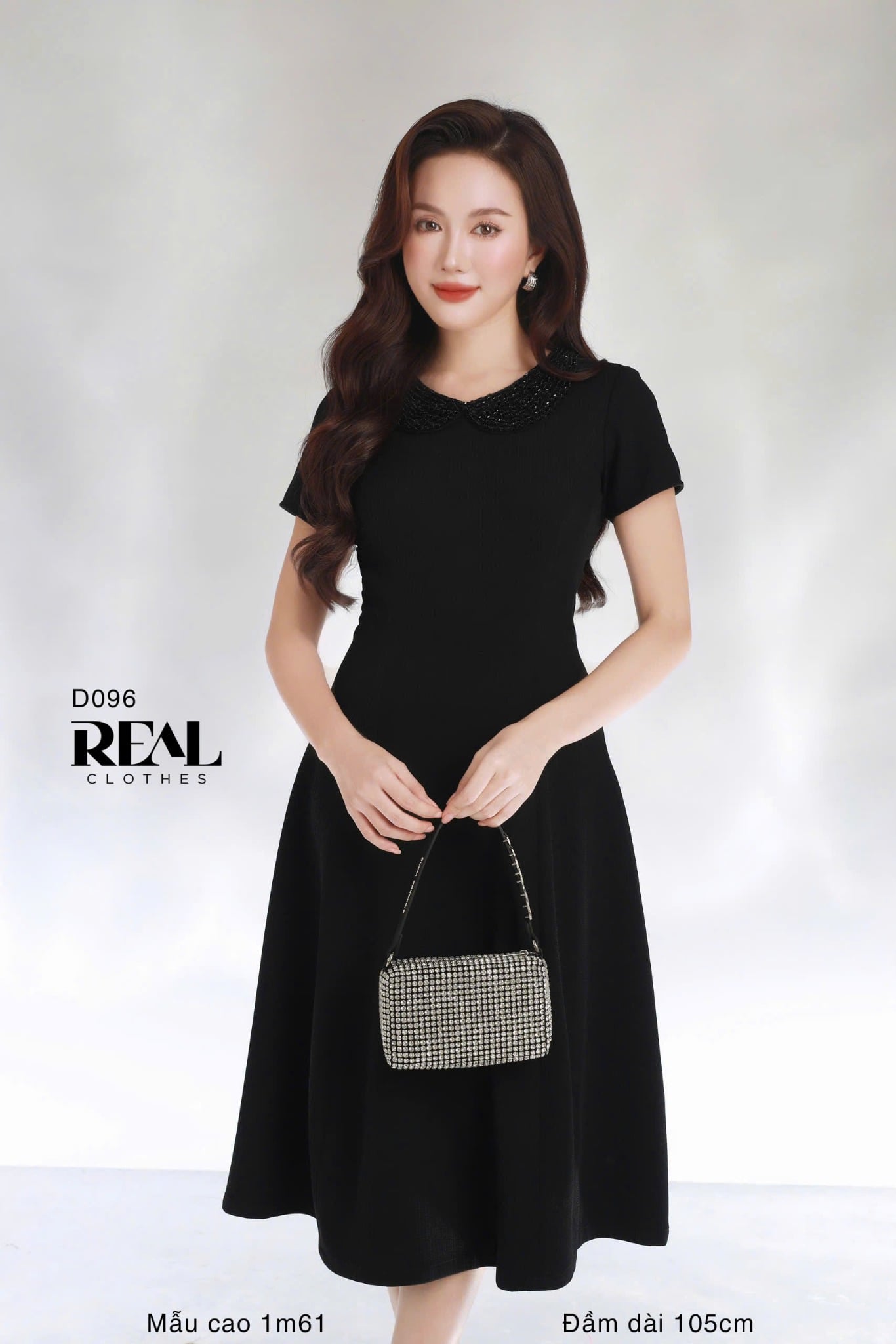 Đầm 8 mảnh Ivy đen - size S