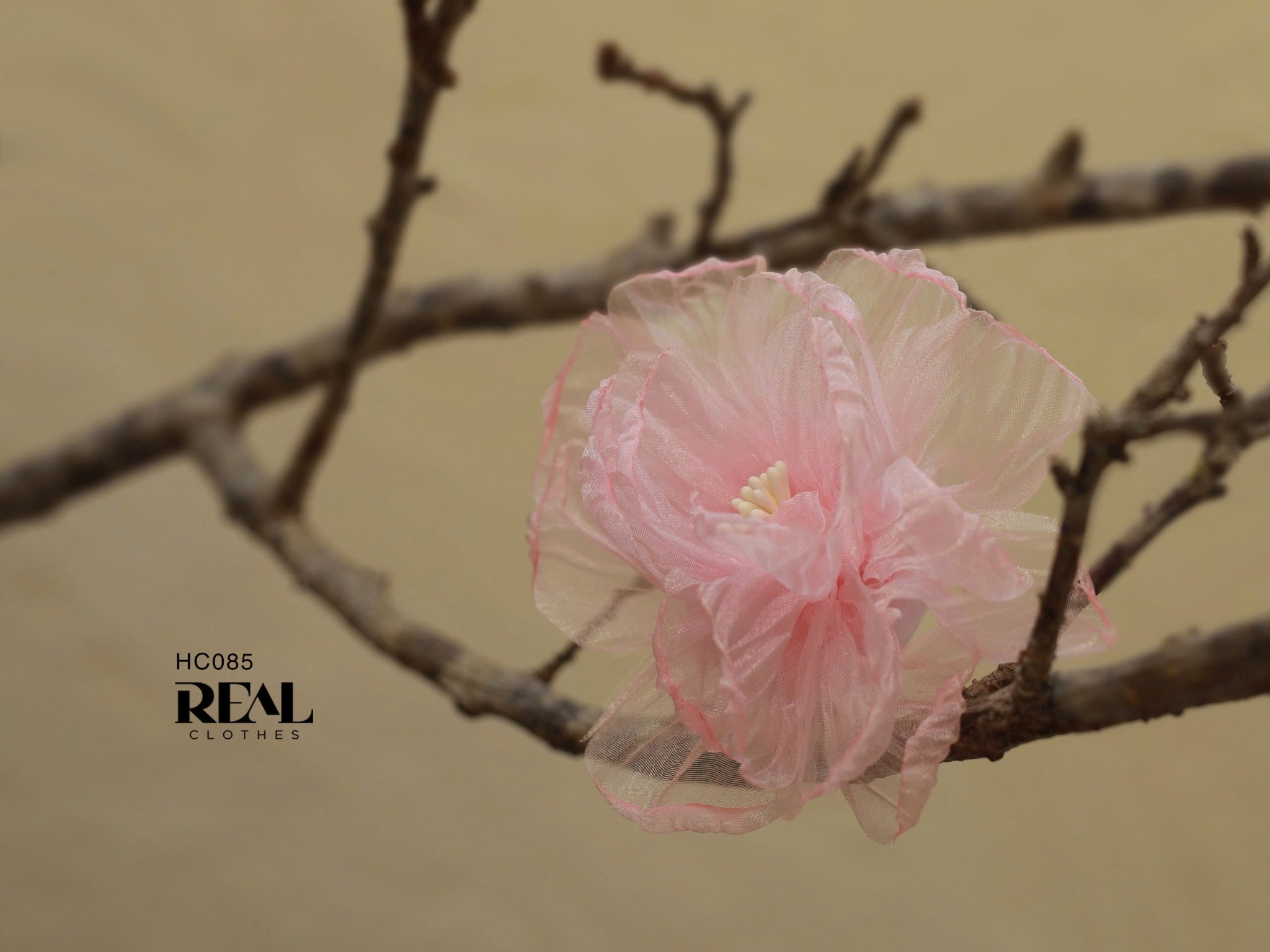 Cài áo hoa voan rose