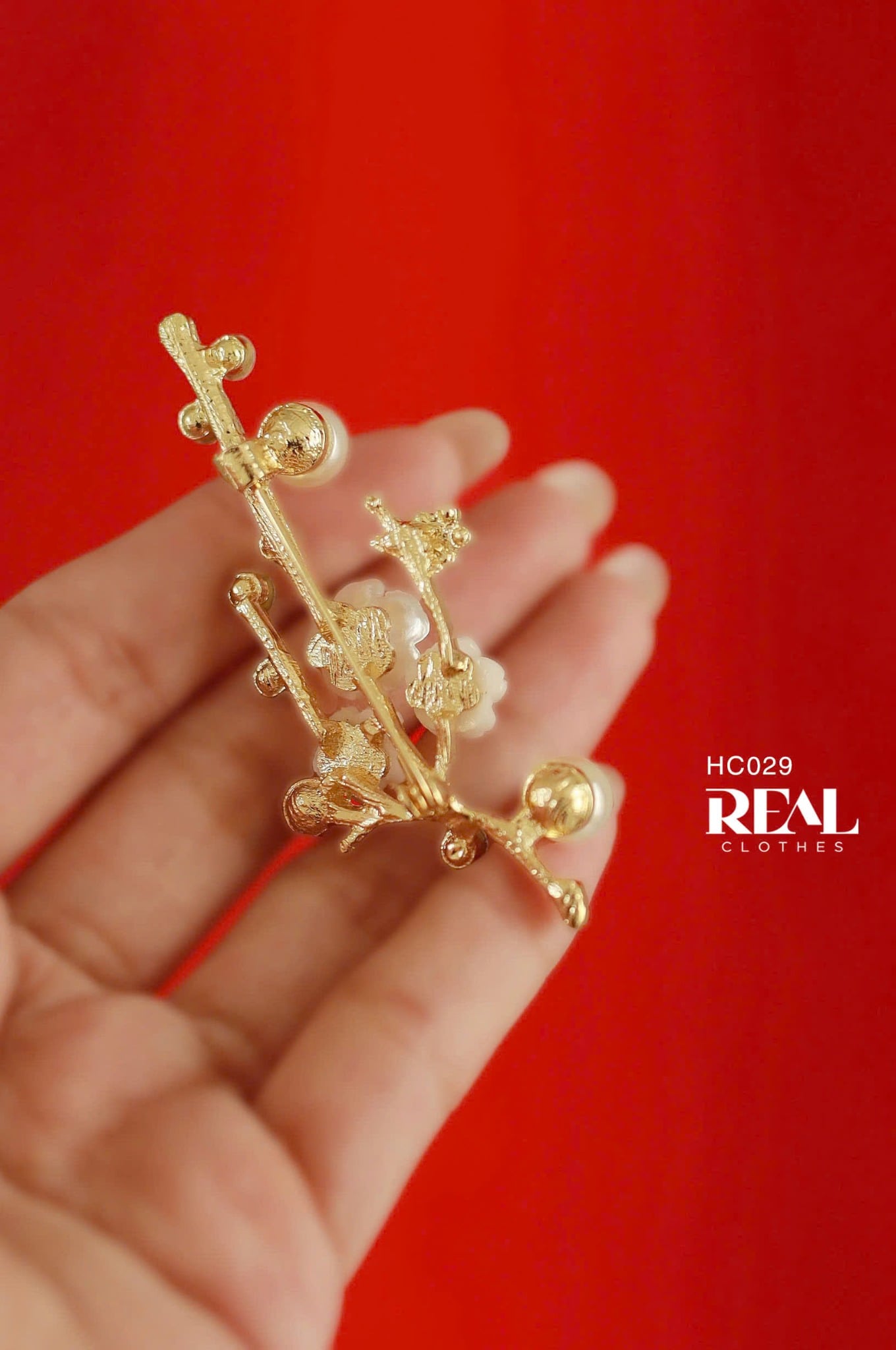 Cài áo vườn mai đính đá