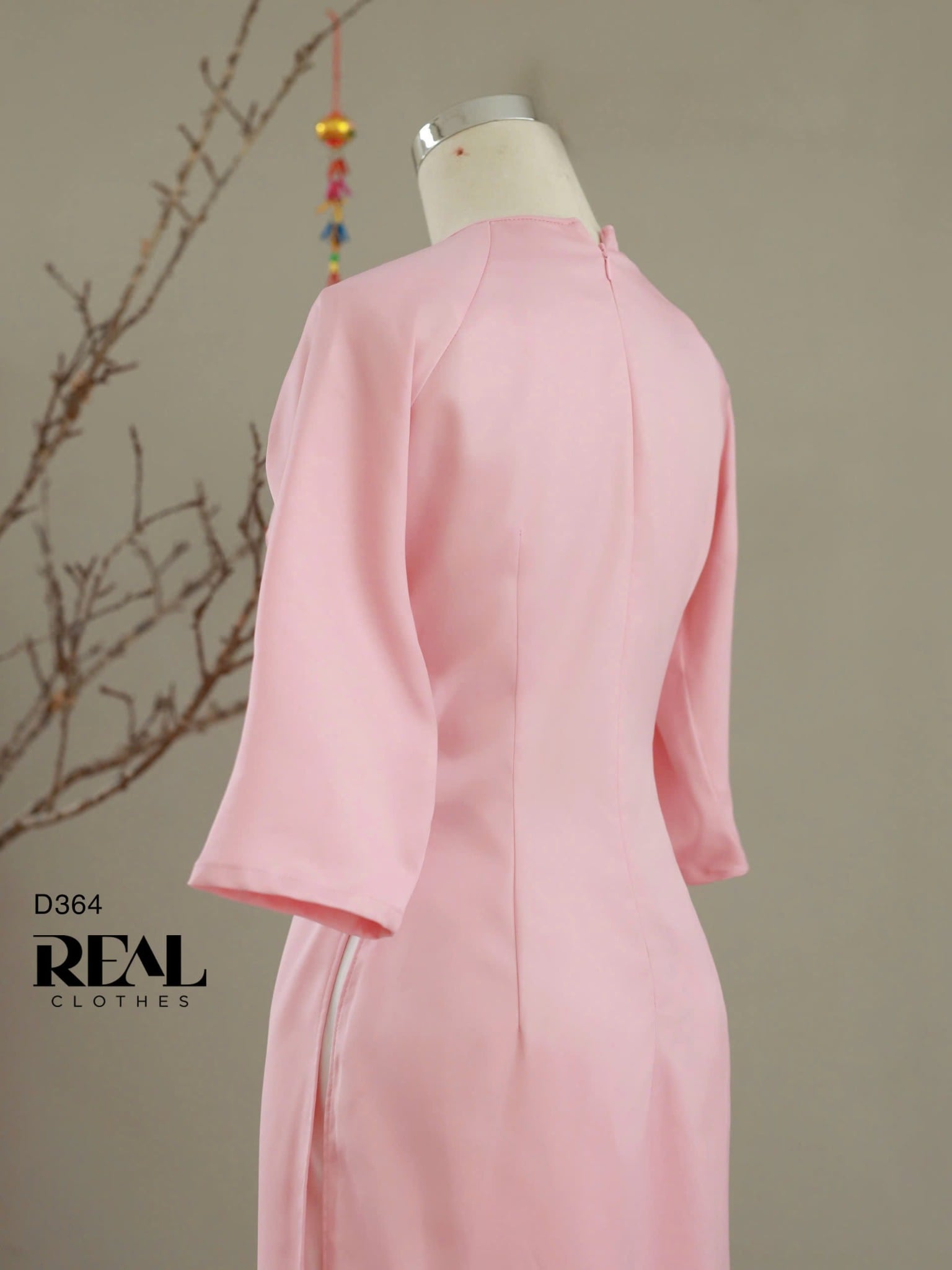 Áo dài cách tân Tafta hồng - size S