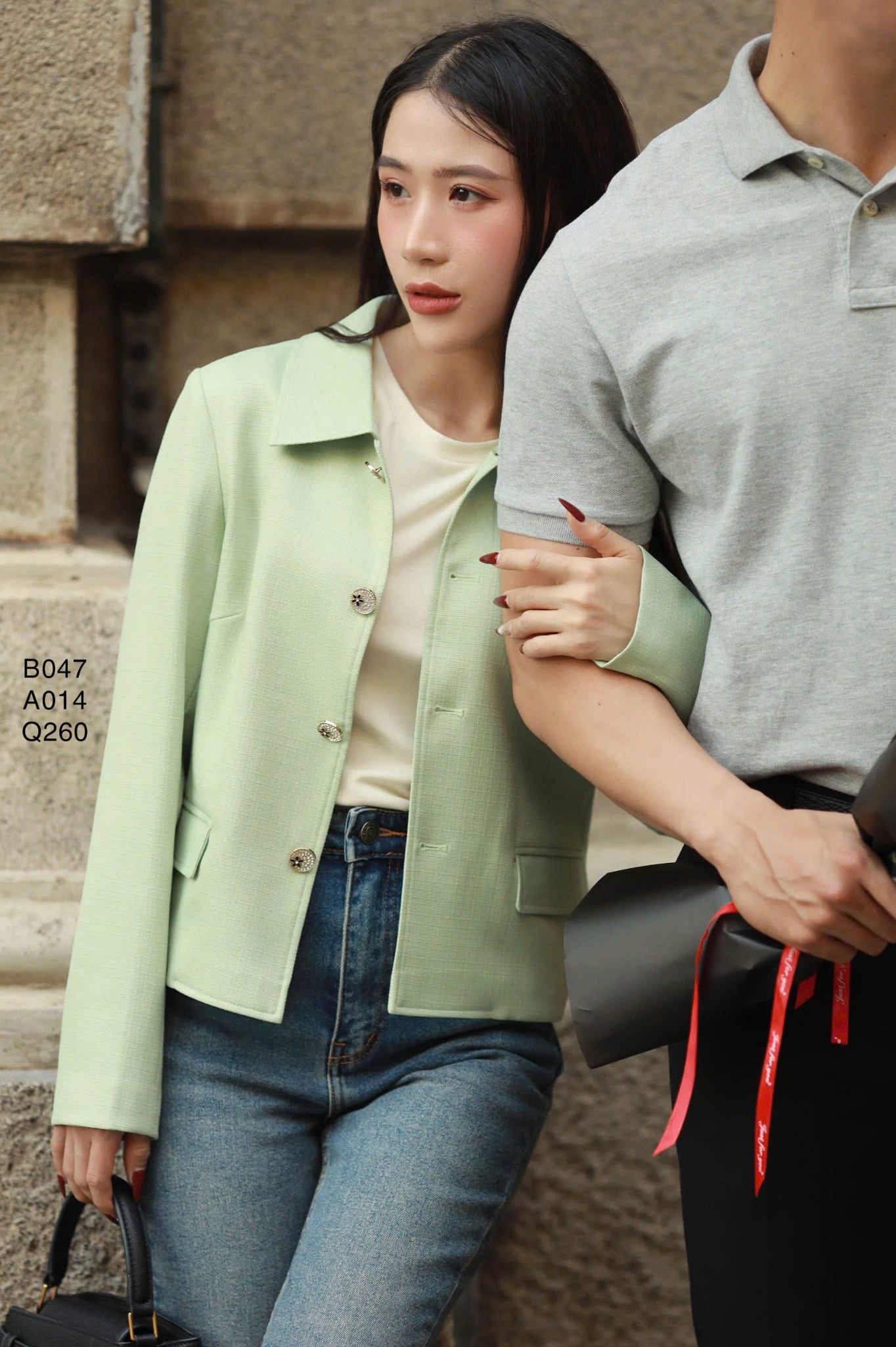 Quần Jeans lật lai xanh đậm - size XS