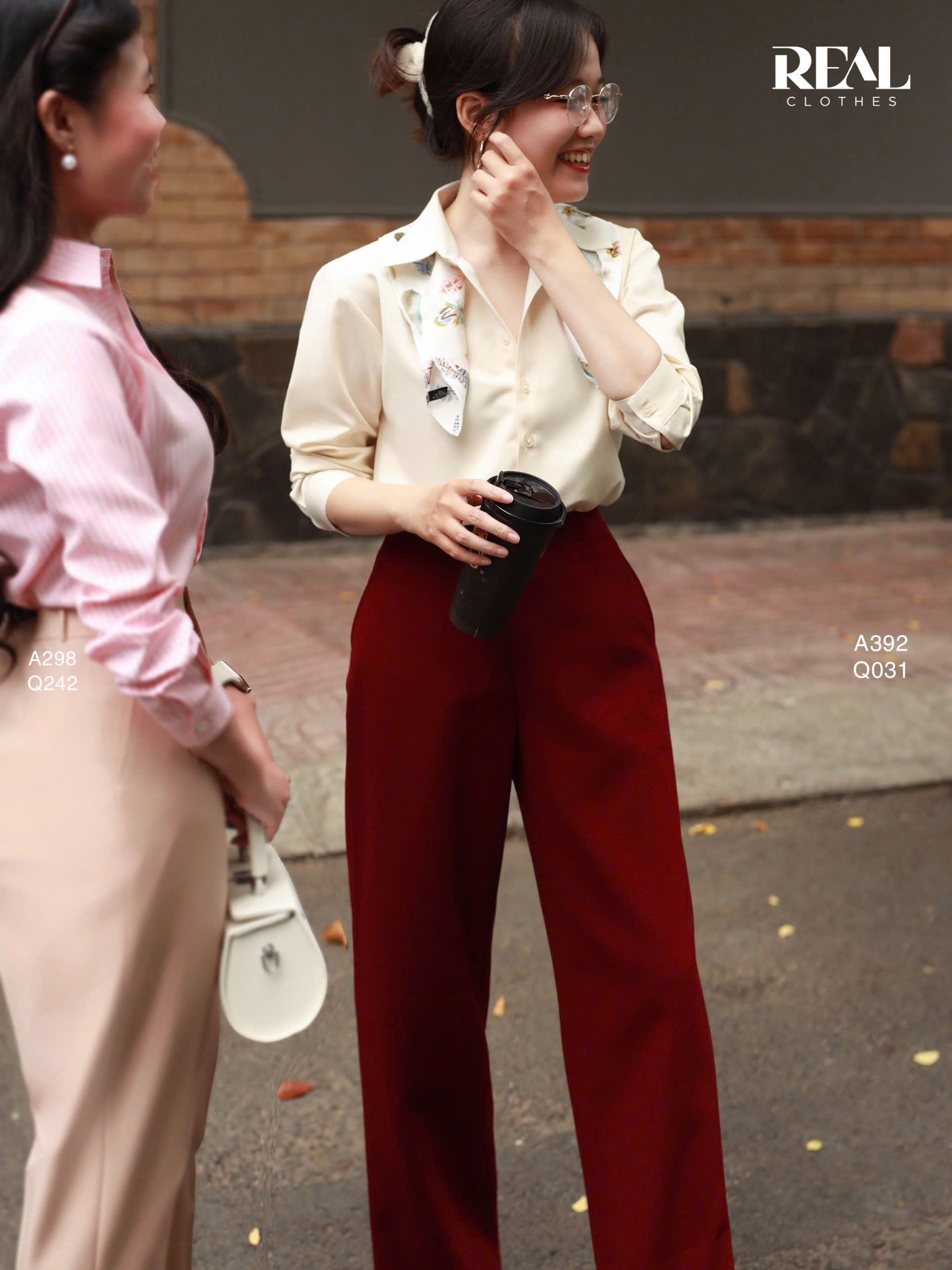 Sơ mi form rộng kem SALE