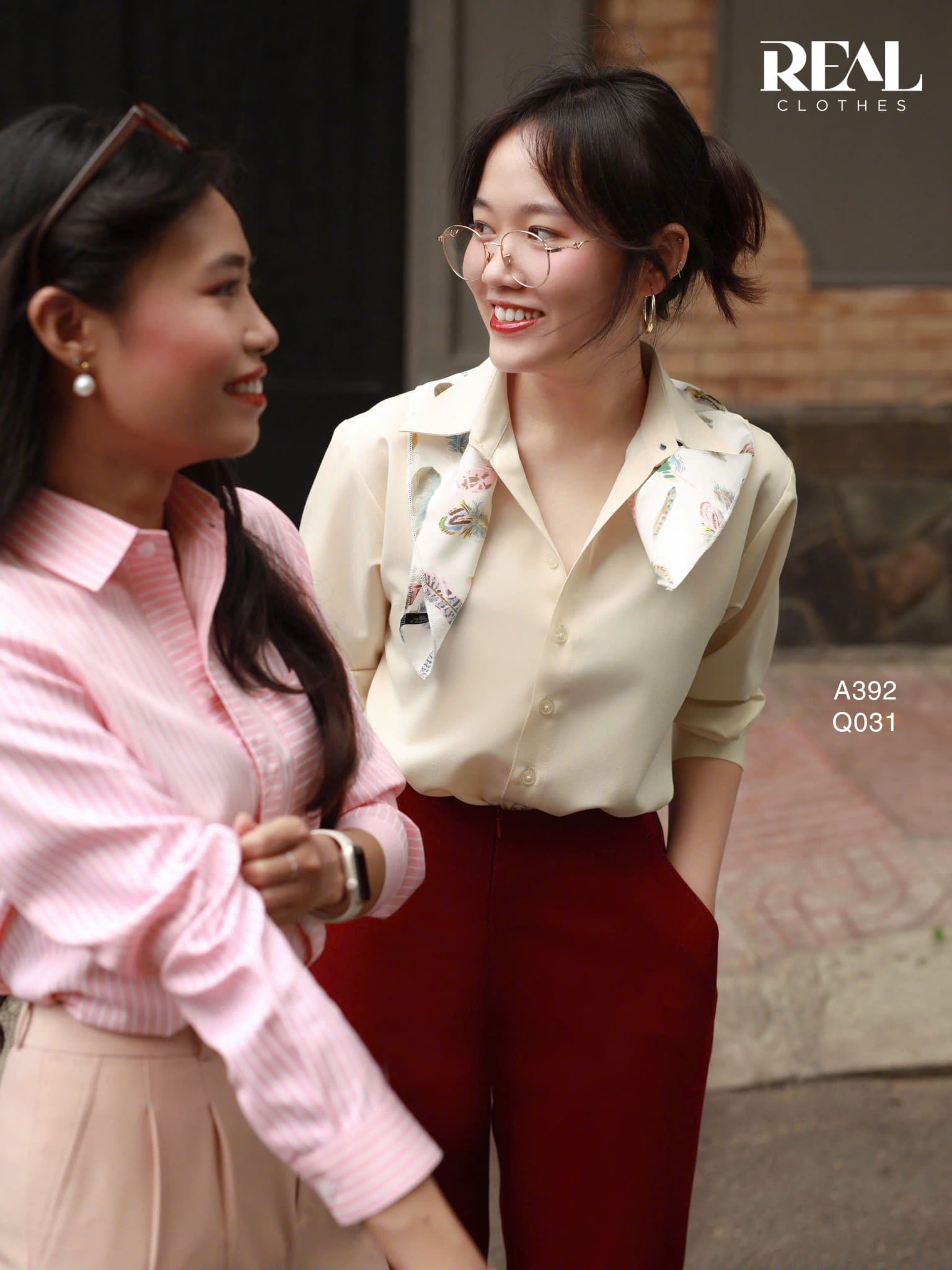 Sơ mi form rộng kem SALE