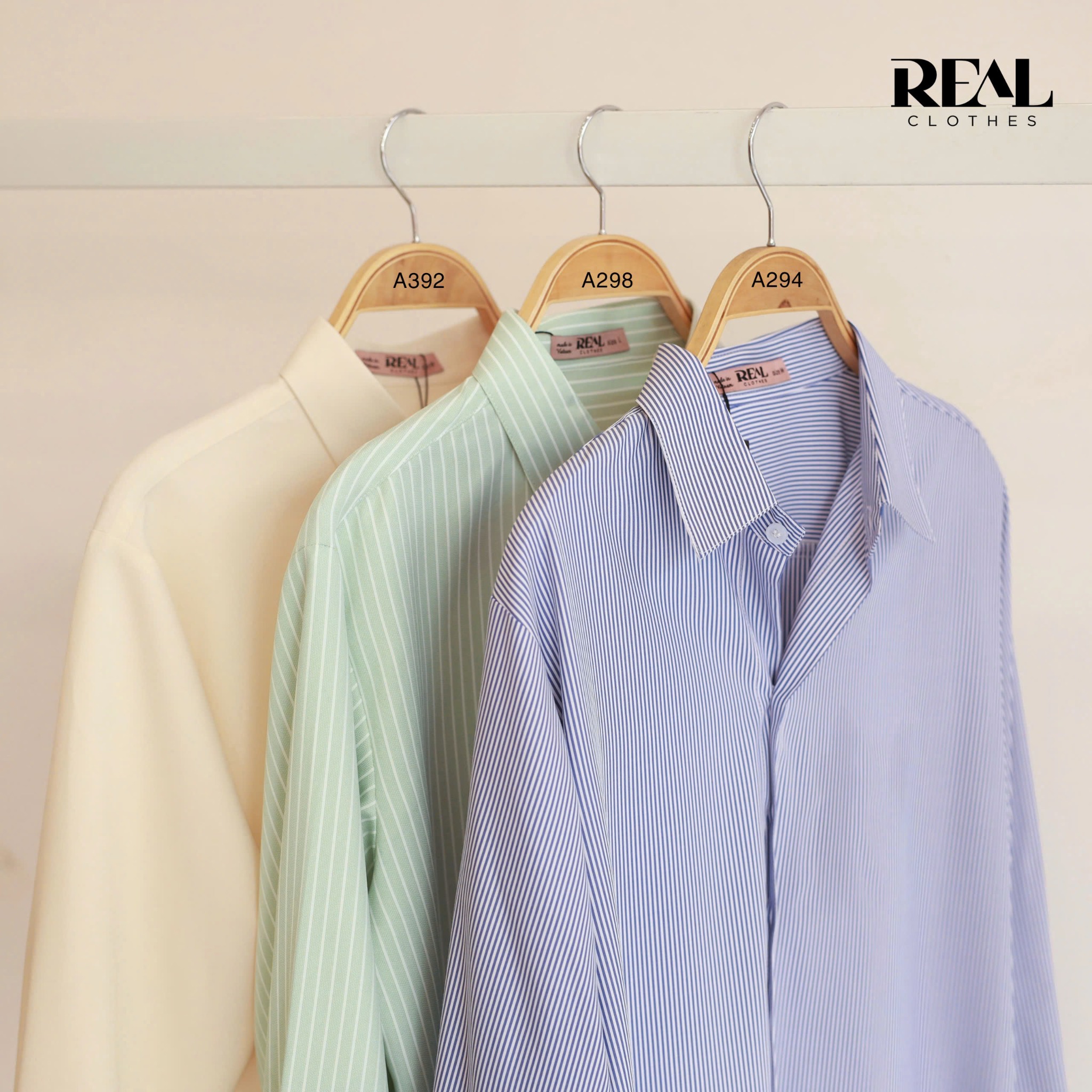 Sơ mi form rộng sọc xanh SALE