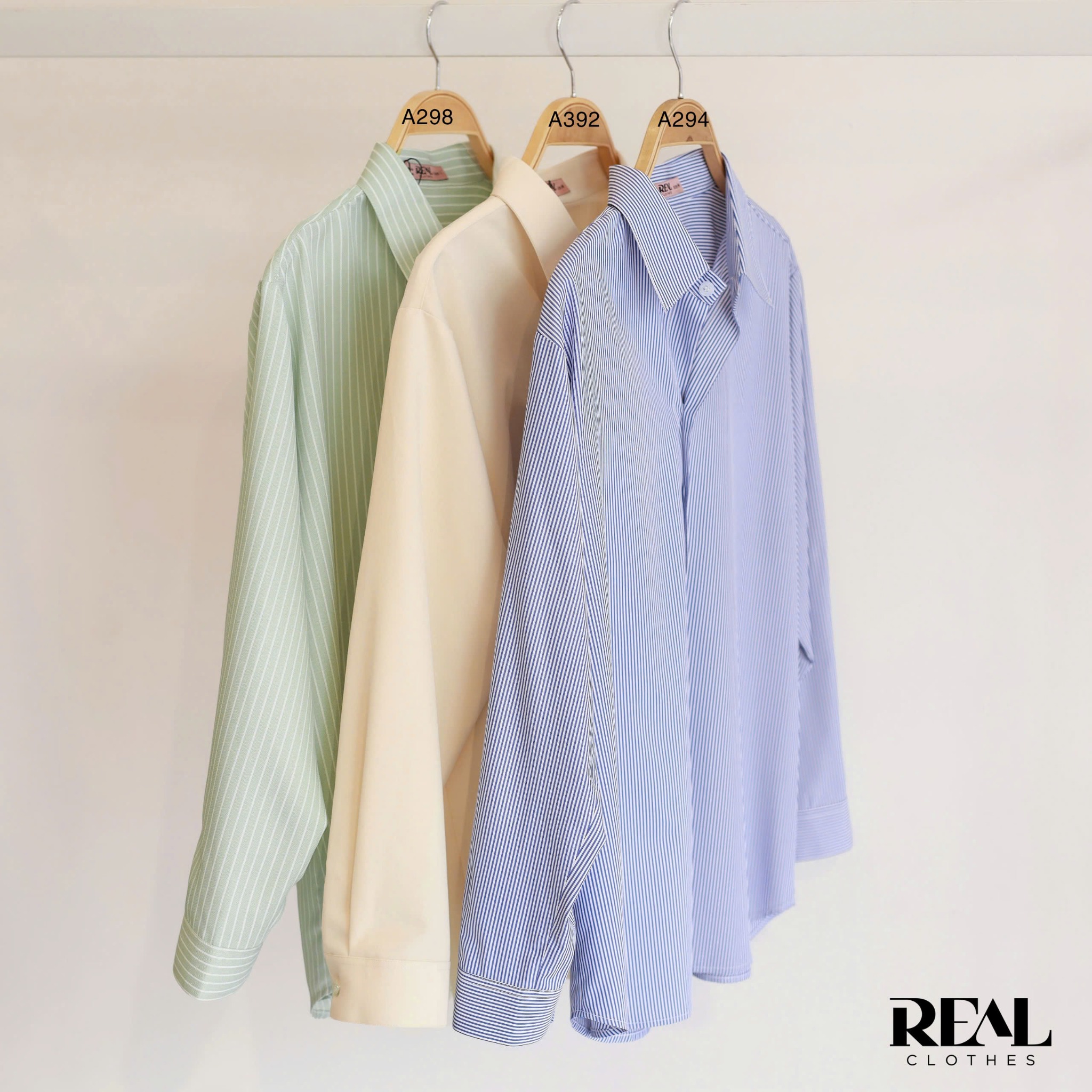 Sơ mi form rộng sọc xanh SALE