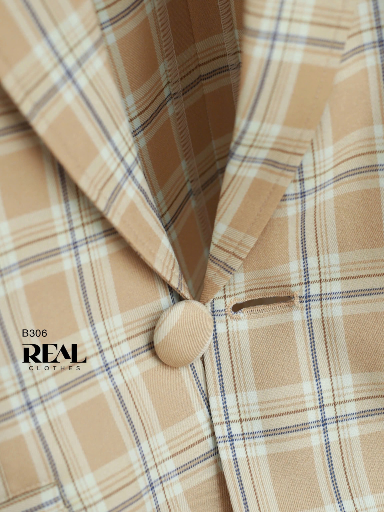 Blazer tay ngắn caro vàng