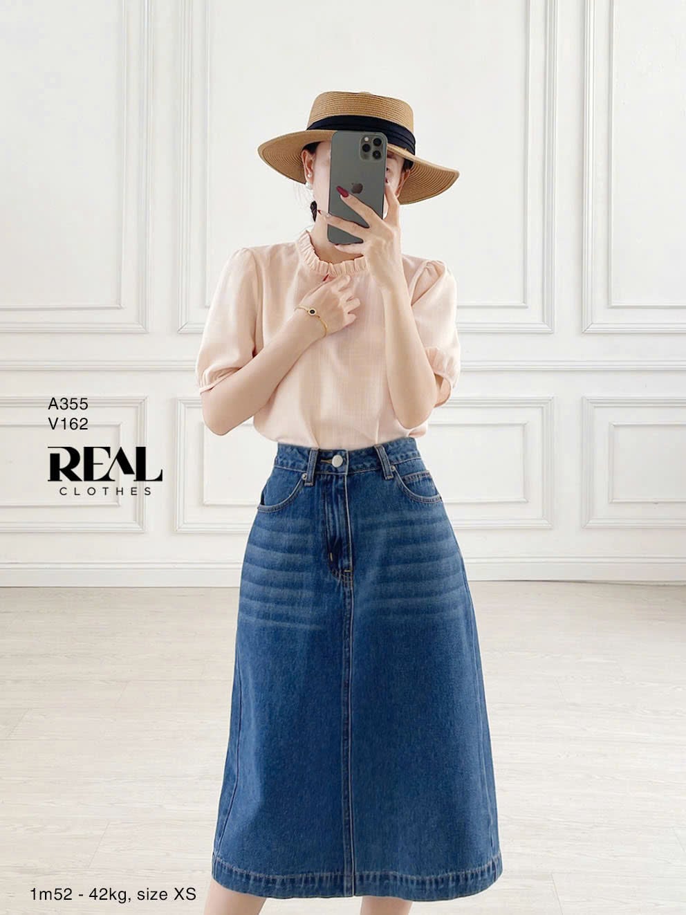 Váy Jeans ngắn xanh đậm