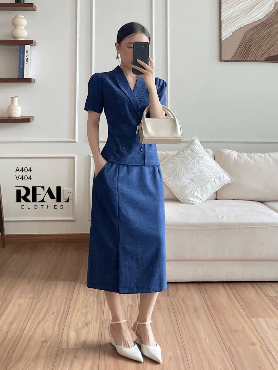 Áo Emma navy - size XS