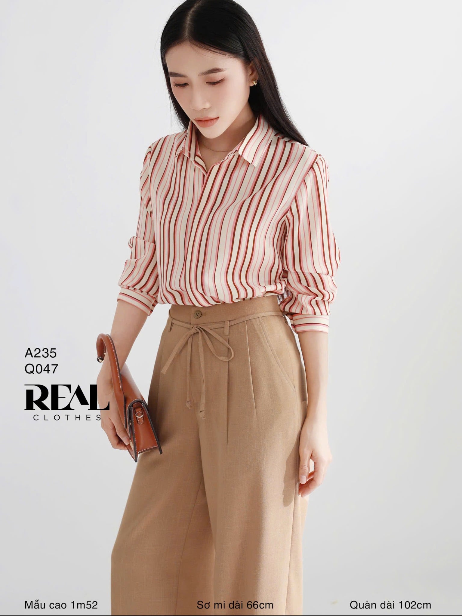 Quần suông HQ linen cafe sữa