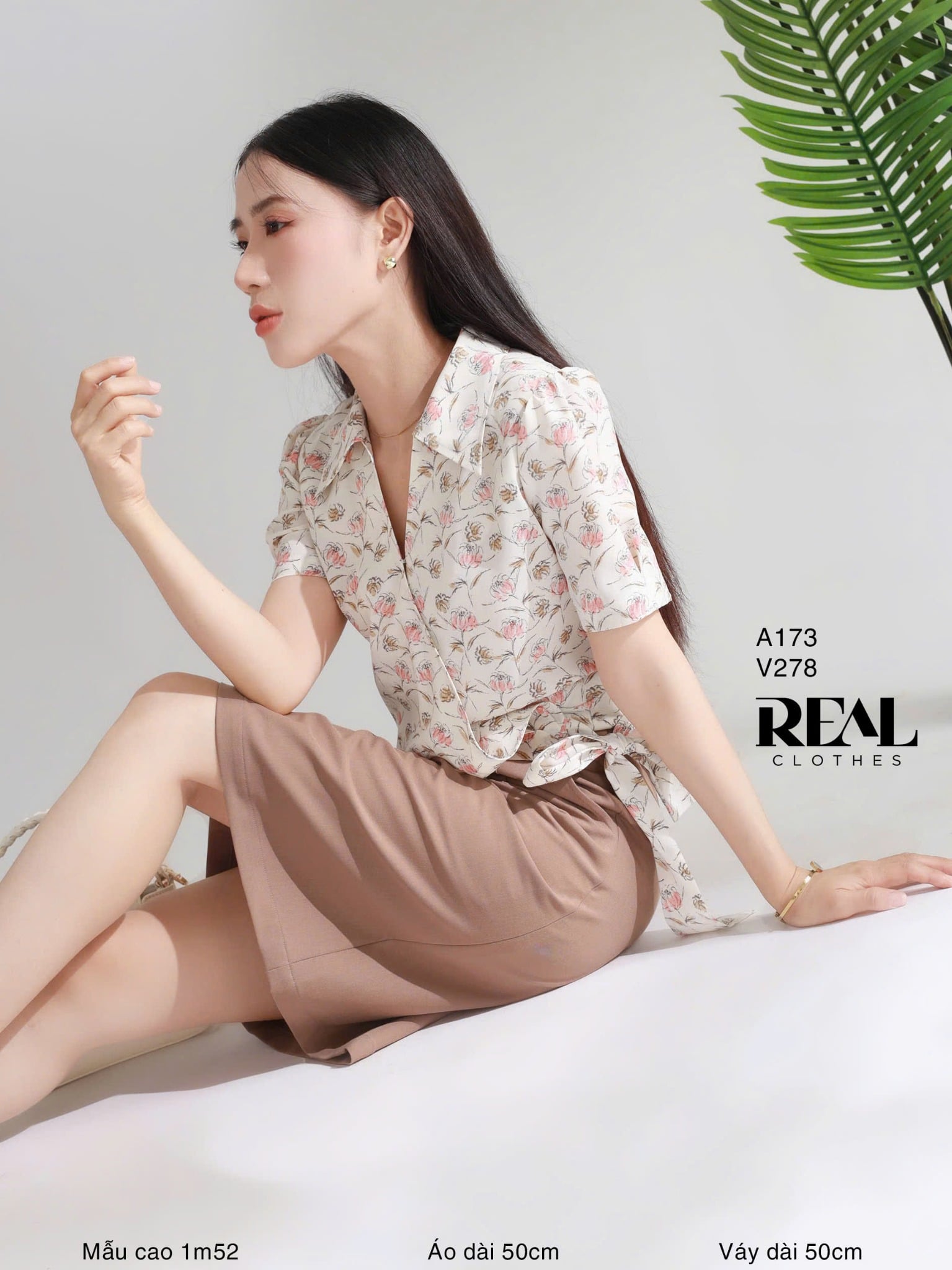 Áo cột eo hoa hồng SALE