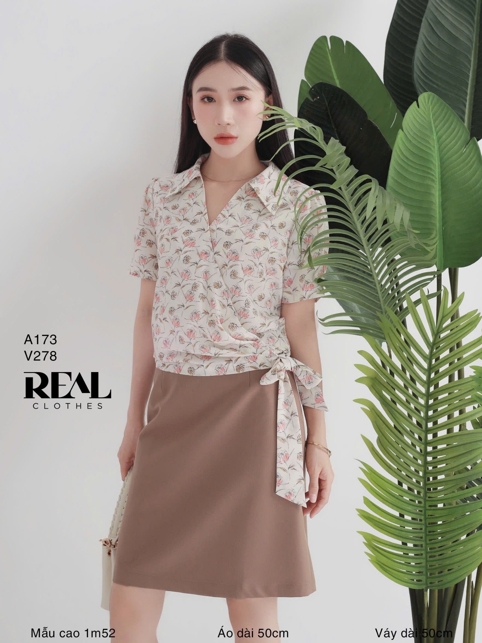 Áo cột eo hoa hồng SALE