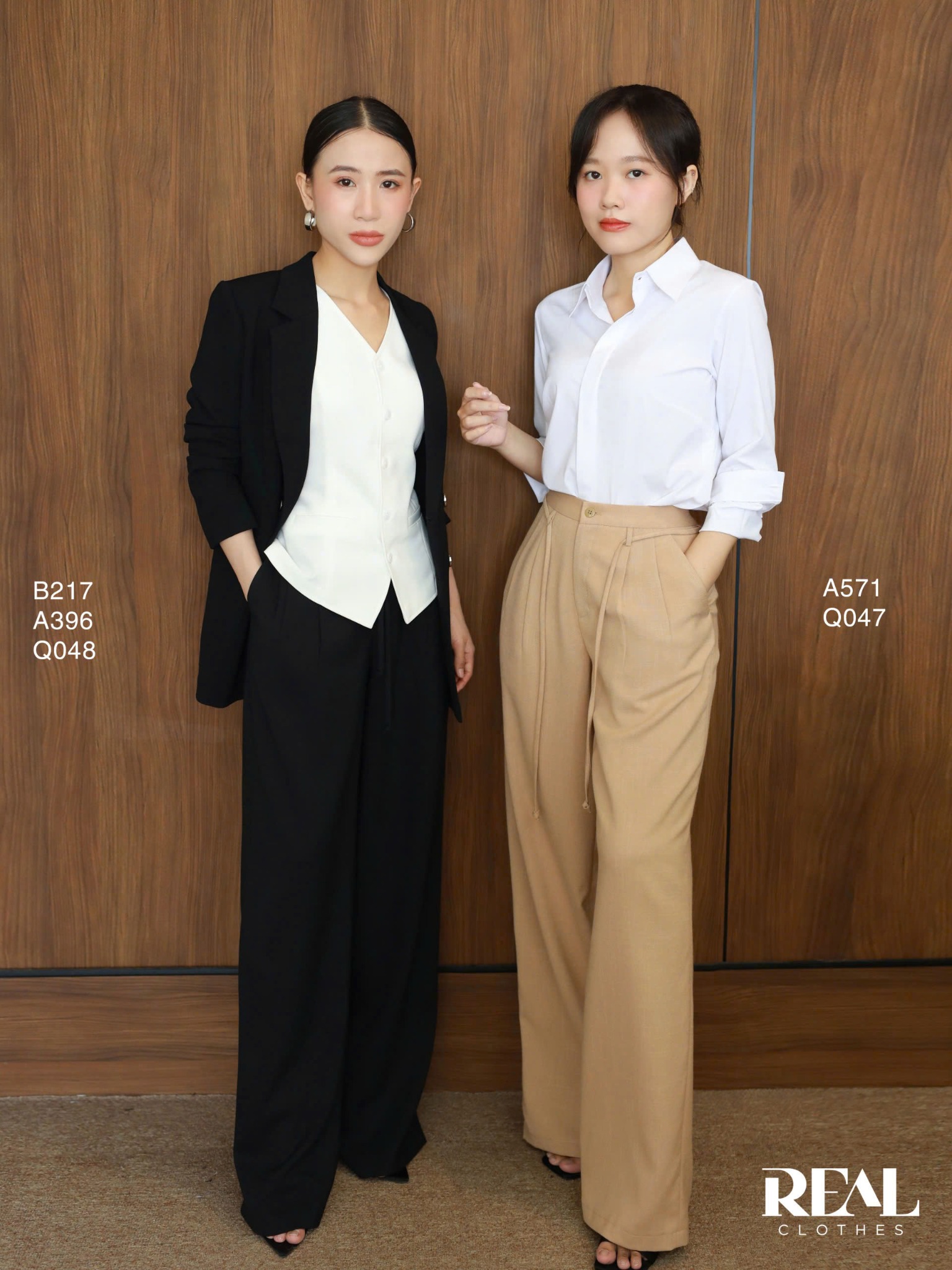 Quần suông HQ linen đen