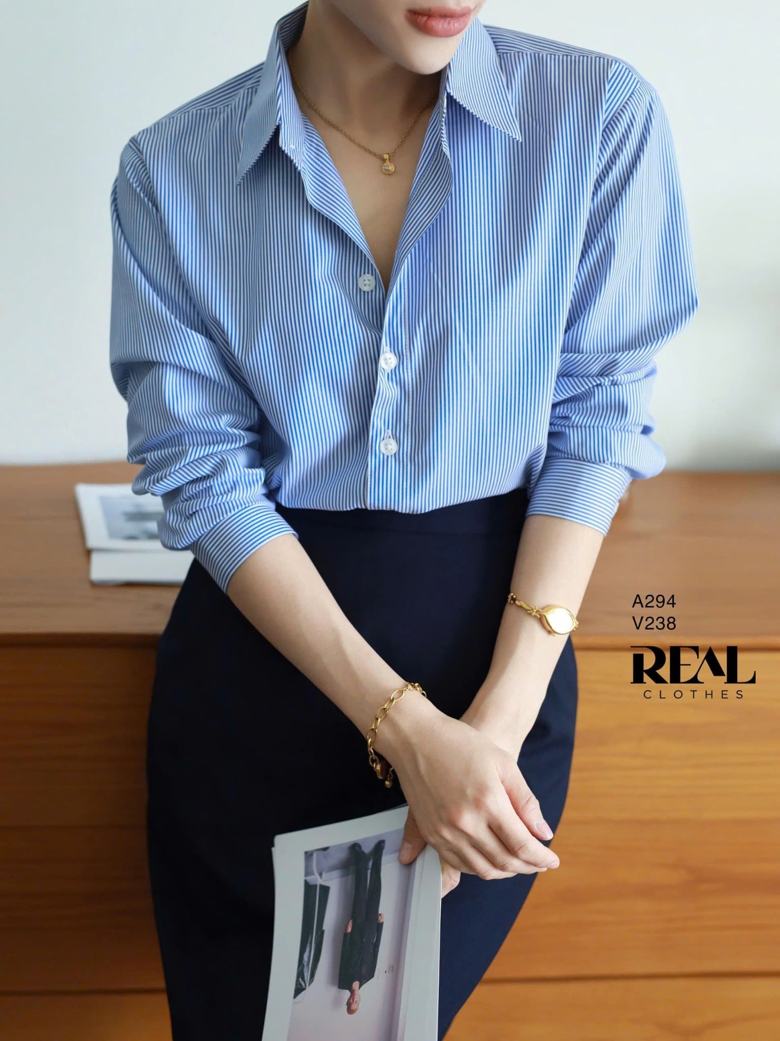 Váy Office xanh đen