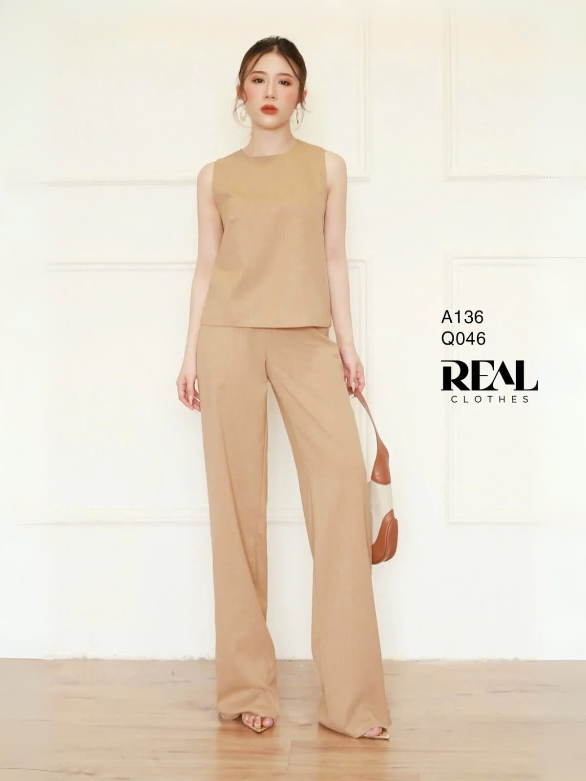 Quần suông linen cafe sữa