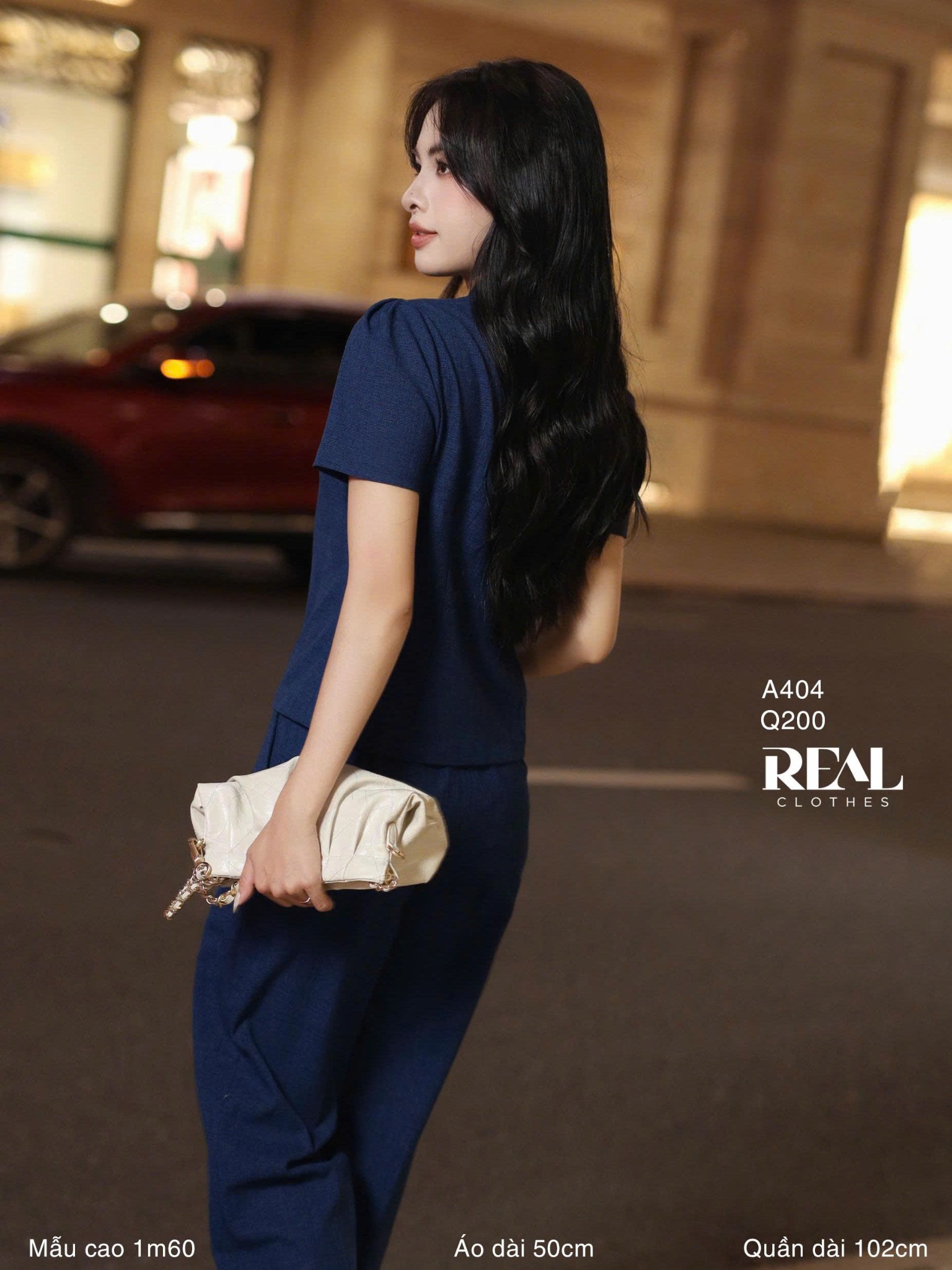 Áo Emma navy - size XS