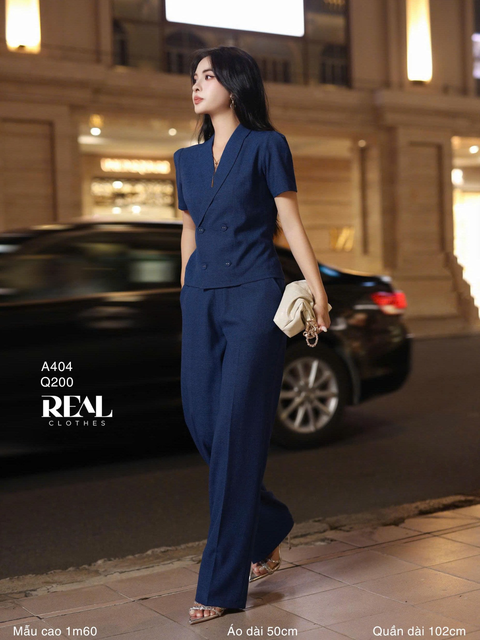 Áo Emma navy - size XS