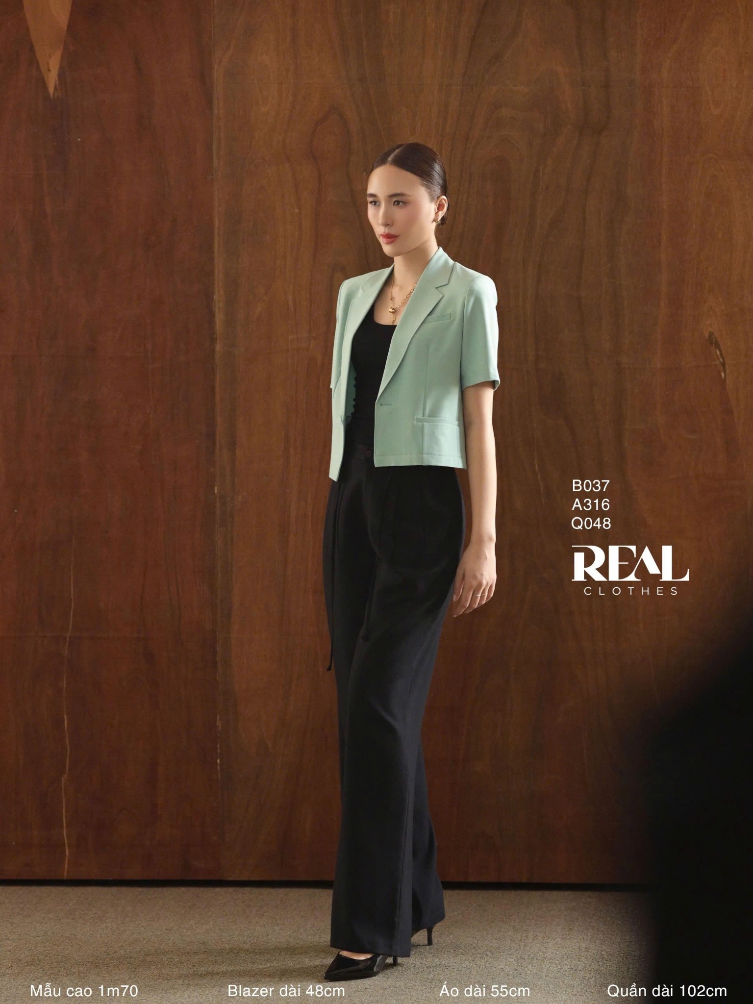 Quần suông HQ linen đen