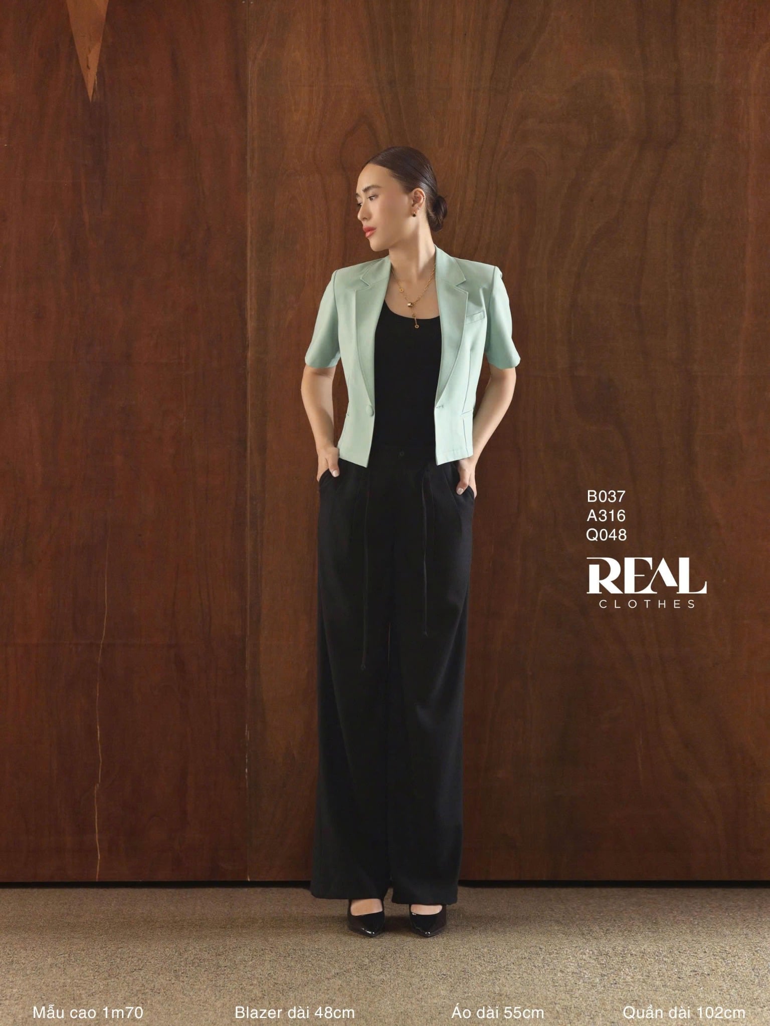 Quần suông HQ linen đen