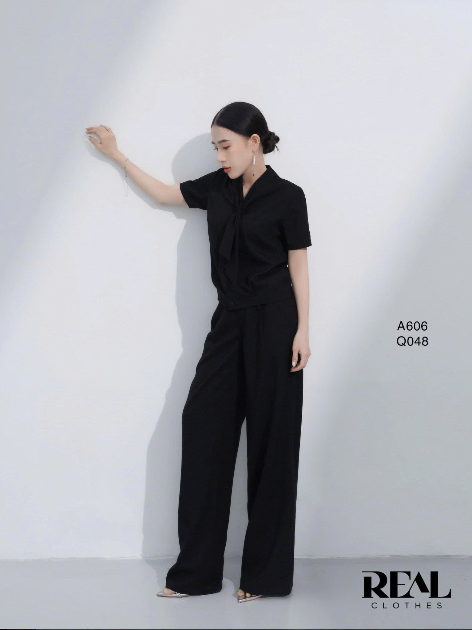 Quần suông HQ linen đen