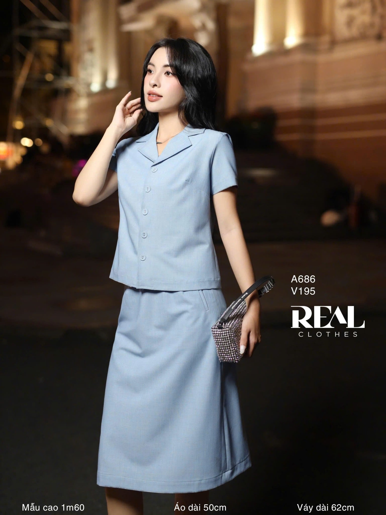 Váy Tokyo midi blue SALE - size S