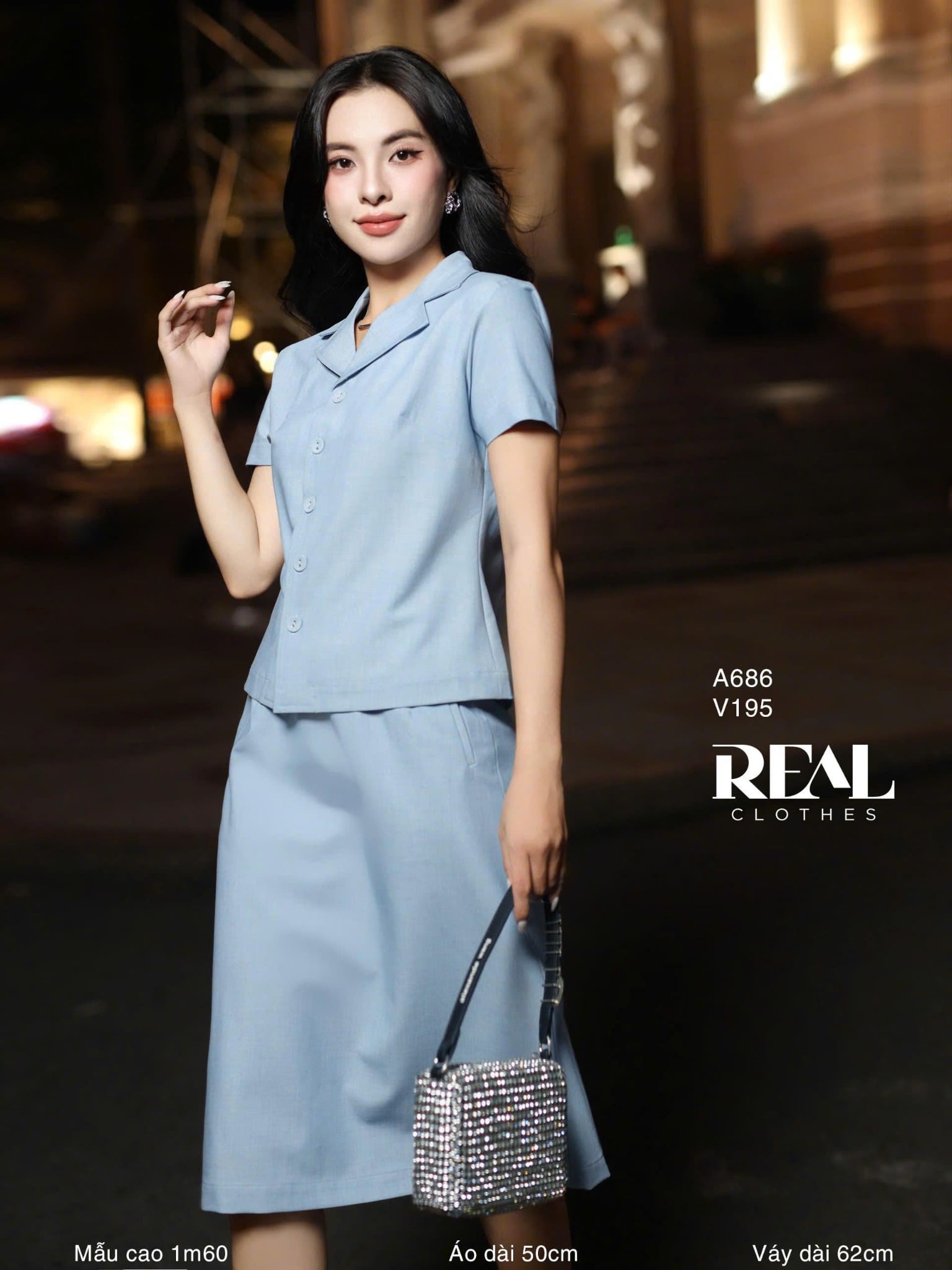 Váy Tokyo midi blue SALE - size S