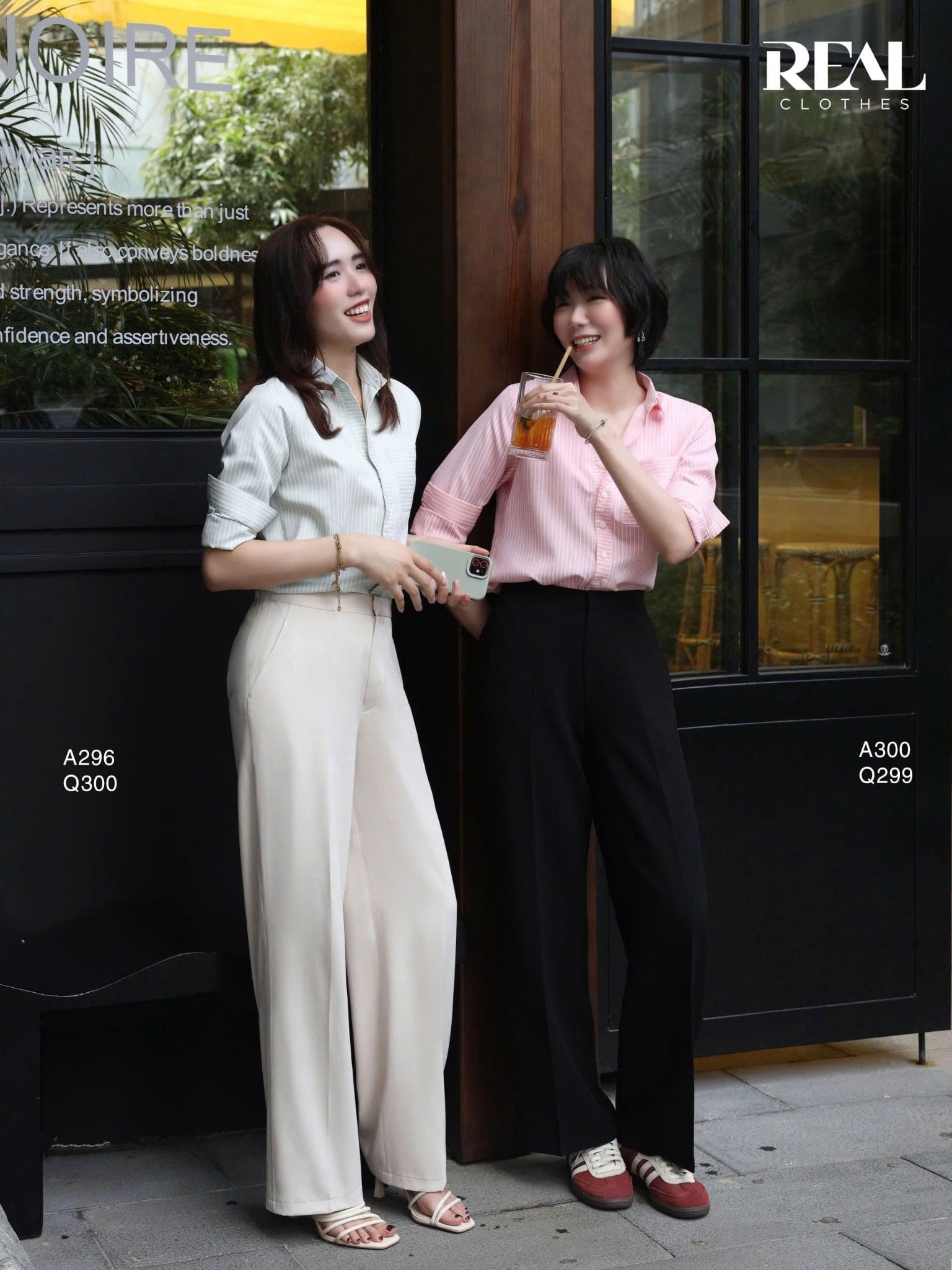 Quần lưng thun suông kem SALE