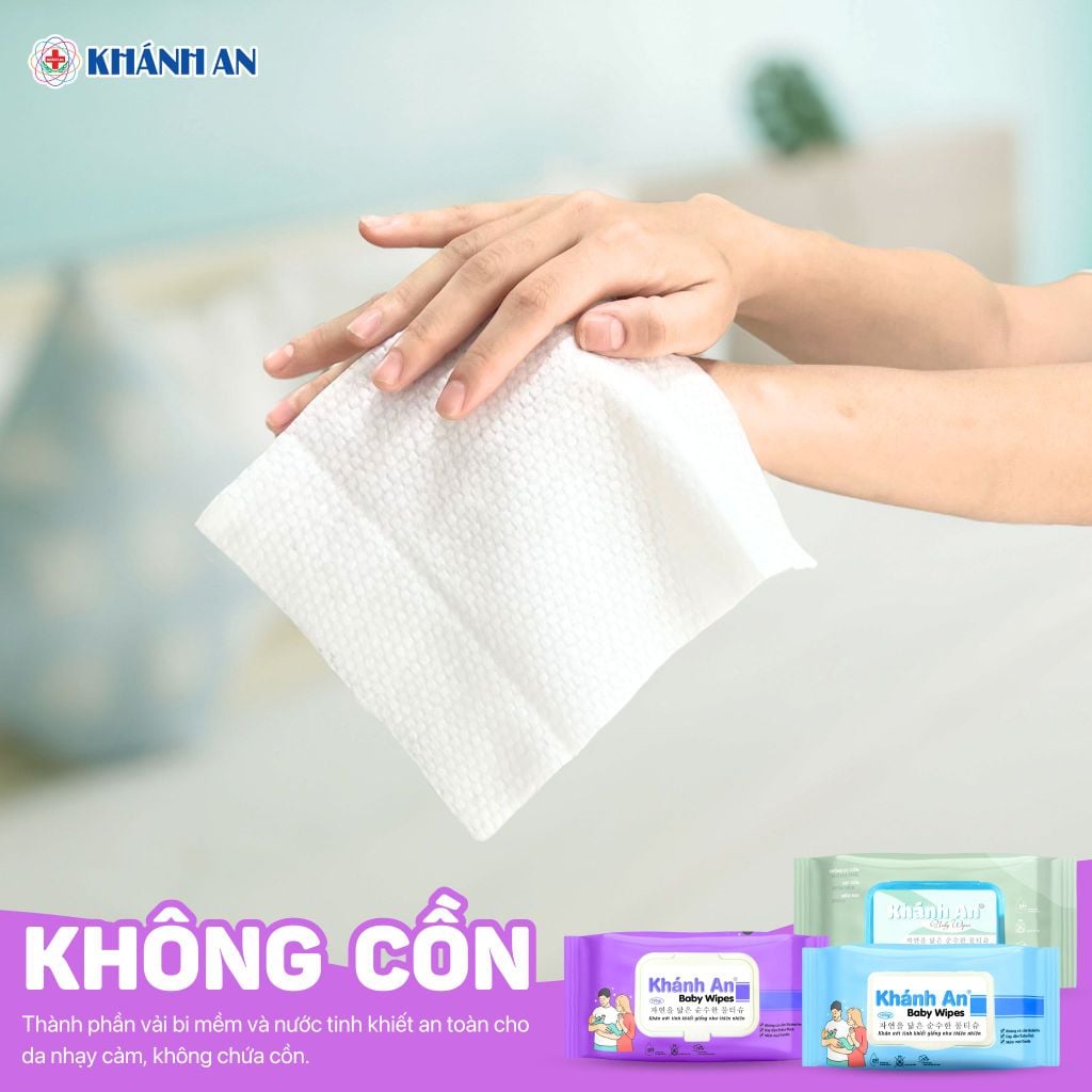 Khăn ướt không mùi Khánh An 180gr