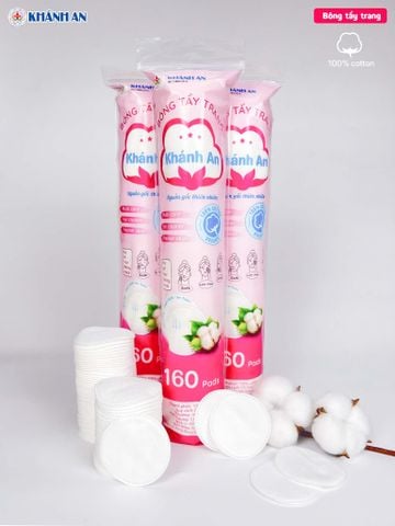 Bông tẩy trang 160 miếng Bông tẩy trang Khánh An