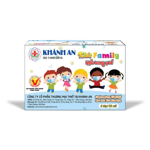 Khẩu trang y tế trẻ em Khánh An 3 lớp