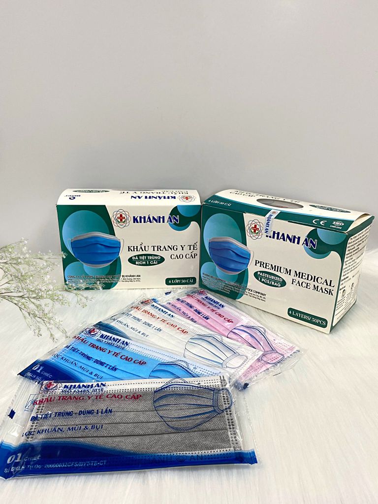 Khẩu trang y tế 4 lớp Khánh An tiệt trùng bịch 1 cái