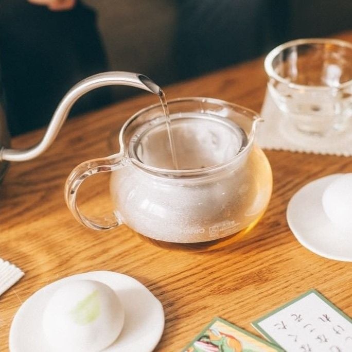 Bình trà thủy tinh kèm lưới lọc kim loại Hario Cha Cha Kyusu Maru CHJMN-45T 450ml 
