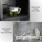  Bình trà thủy tinh chịu nhiệt nắp lưới lọc đa năng Hario Easy Teapot Multy OTPM-40-PGR 400ml 