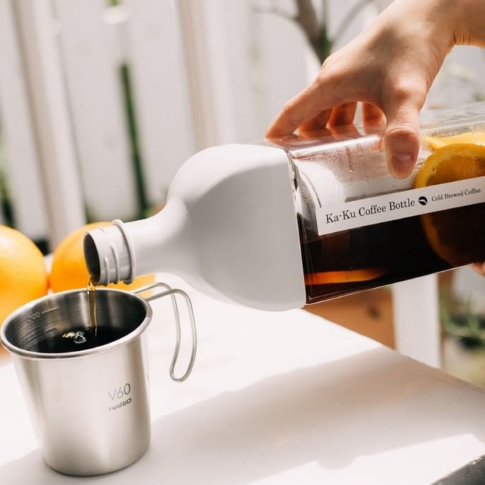  Bình pha cà phê cold brew Hario Ka-Ku coffee bottle KAC-110-PGR 1L (thân vuông) 