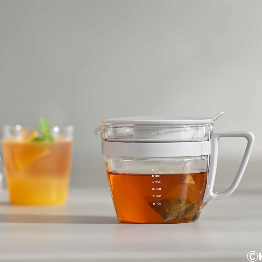  Bình trà thủy tinh chịu nhiệt nắp lưới lọc đa năng Hario Easy Teapot Multy OTPM-40-PGR 400ml 