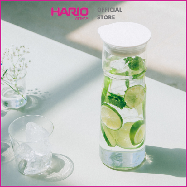  Bình đựng nước bằng thủy tinh Hario water pitcher Hold 6FP-10-W 1L 