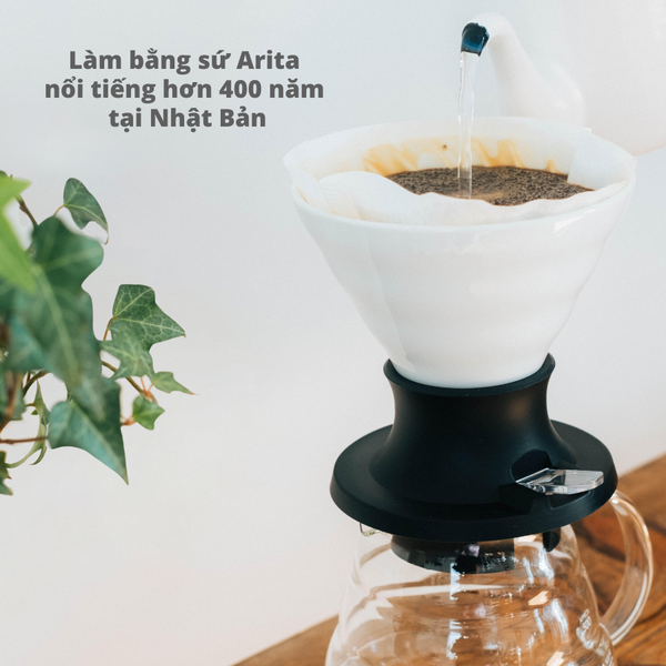 Phễu Hario Switch sứ, trắng