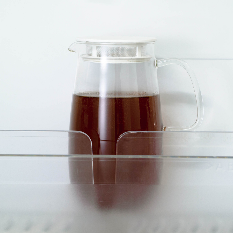  Bình trà thủy tinh chịu nhiệt nắp lưới lọc Hario Mugichan Barley Tea Pot XMP-1000-DGR 1L 