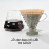  Bình server đựng cà phê Hario V60 glass server XGSR-60-TB bằng thủy tinh - Size 02 - 600ml 